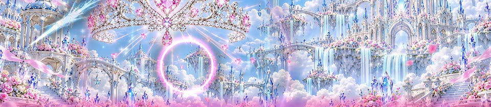 アイドルポップ:空の宮殿にティアラとリボン