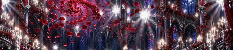 ダークファンタジー:薔薇が渦巻く大聖堂